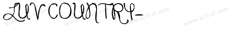 LUV COUNTRY字体转换